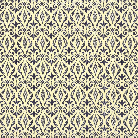Blue Geometric and Fleur de Lis Print Italian Paper ~ Carta Varese Italy